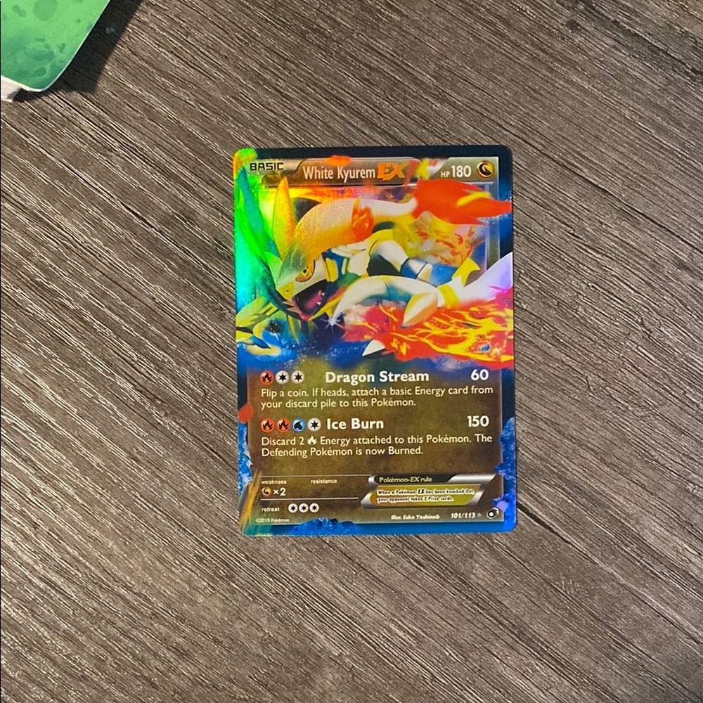 Pokemon White Kyurem EX Holographic Card - RGB REFLECT
